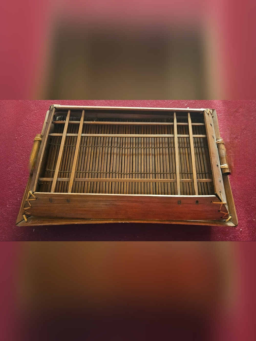 Vintage bamboo serving tray